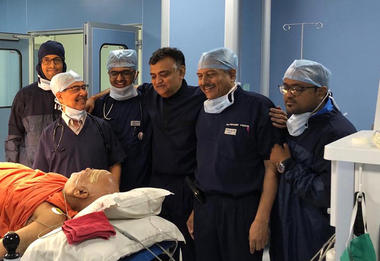 Operation Theatre Team Expressing Their Joy At The Successful Completion of the Surgery.